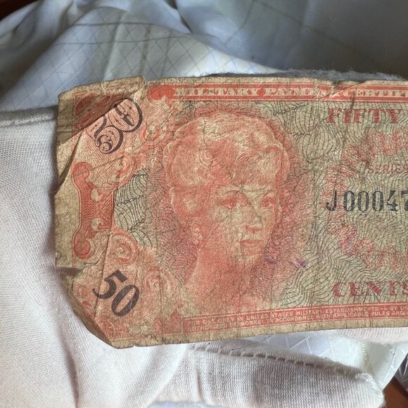 Vintage 1968 U.S. Military Payment Certificate Series 641 Note Foreign Countries - Picture 4 of 11